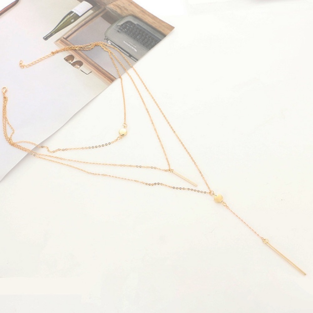 NWT🎉 Layered Gold Necklace Boho - Picture 3 of 4